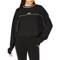 [엑스걸] 트레이너 CONTRAST LINE CRPD SWT TOP 레이디스 BLACK S