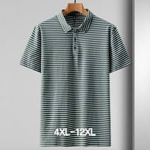 쥬엔리치 남자 빅사이즈 반팔 티셔츠 순면 와이드 카라 캐쥬얼 남성 여름 티 4XL-12XL