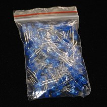 100pcs 5mm LED 다이오드 5mm 모듬 된 키트 화이트 그린 레드 블루 옐로우 오렌지 핑크 퍼플 따뜻한 화이트 DIY 발광 다이오드|Diodes|, 100pcs 블루
