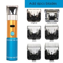 새로운 도착 400W 전문 애완 동물 헤어 트리머 개 고양이 말 면도기 6600RPM 높은 전력 전기 클리퍼 기계를 정리, Add 6pcs blade