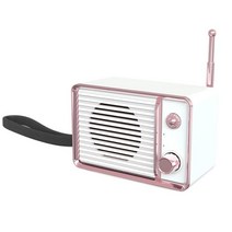 블루투스 스피커 미니 무선 노이즈캔슬링 빈티지 골전도 라디오 손잡이 누구 이케아 사운드바 휴대용 투명 가성비 버스킹 인공지능 다이소 usb 대형 우퍼, 단일사이즈, 화이트색