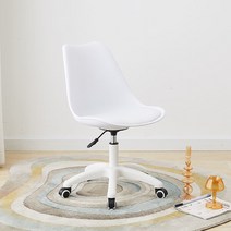 투명 아크릴의자 고스트체어 마스터체어 북유럽 메이크업 등받이 그물 레드 침실 회전 의자, 흰색 PP 나일론 의자, 나일론 발, 고정 팔걸이