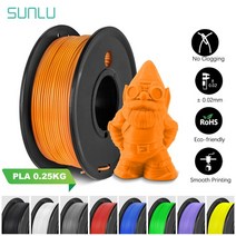 SUNLU PLA 3D 필라멘트 250G 3D 펜 리필 1.75MM 소형 스풀 무취 FDM 프린터 소재 막힘 없음 친환경 컴퓨터 오피스 사무 기기 악세서리 친환경, PLA 250G Orange