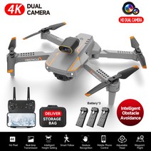 낚시 미끼 배달 드론 새로운 4k 드론 전문 장애물 회피 듀얼 카메라 접이식 rc quadcopter dron fpv 5g wifi 원격 제어 헬리콥터 완구, gy 4k 듀얼 카메라 3b