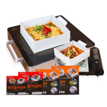 인덕션 종이냄비 일회용 한강 라면용기 5개 세트 600cc 2000cc 3000cc, 종이냄비 5P세트 3000cc