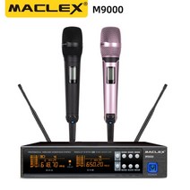 전자색소폰 에어로폰 색소폰 Maclex-가라오케 무대 공연 홈 KTV SKM9000 M9000 UHF 전문 무선 듀얼 마이크, 11 Black Purple, 11 Black Purple