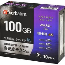 Verbatim 버바팀 M-DISC BD-R XL100GB 블루레이 디스크 10팩, 100GB(녹화지원모델) + 10장