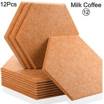 방음벽 방음 스펀지 차음제 흡음제 녹음실 벽간소음 방음공사 작업실 방음판, Small Hexagon, 12--Milk Coffee, 0.9cm High Density
