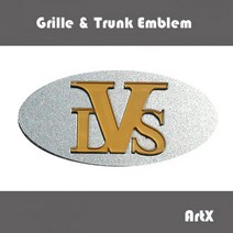 LVS 마크 로고 럭셔리 엠블럼(그릴/트렁크엠블렘)-아반테쏘나타그랜저코나투싼싼타페코나레이모닝K3K5K7그랜드스타렉스카니발코i30i40베라크루즈벨로스터카렌스쏘렌토, C, 블랙펄, 레드펄