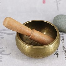 씽잉볼 목탁 주발 명상종 8-17.5cm 부처님 소리 그릇 티베트어 노래 그릇 황동 차임 노래 그릇 요가 명상 음악 심리 치료 마사지, 17.5cm