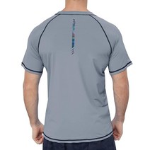 남성 수영 셔츠 반소매 빠른 건조 UPF 50+ 자외선 차단 래쉬가드 해변 낚시 티셔츠 5567768307, Navy