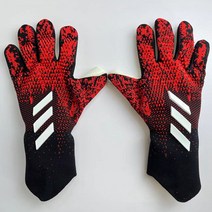 축구 골키퍼 장갑 두꺼운 미끄럼 방지 라텍스 내마모성 골키퍼 장갑, 레드블랙, 6야드