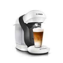 Bosch의 Tassimo 스타일 캡슐 머신 TAS1104 커피 머신 70가지 이상의 음료 전자동 모든 컵에 적합 공간 절약형 1400W 흰색 -20020, 살구/무연탄