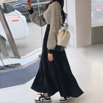 떳다그녀 끌레르쉬 트위드 캉캉 롱 원피스