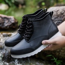 Juli 장화 남성 반바지 미끄럼방지 패션 방수 신발 작업 고무 로우탑 워터 슈즈, 45, 3312화이트블랙