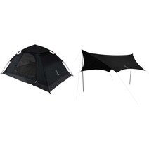 DOD 도플갱어 2인용 원터치 텐트 T2-629-TN, 단품, 블랙