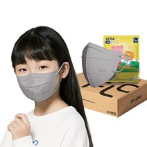 플로우마스크 플로우 KF94 마스크 귀안아픈 숨쉬기편한 새부리형 소형 50매입 1개, 1매입, 50개, 그레이
