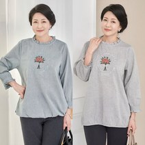 로즈맘 꽃다발자수프릴블라우스