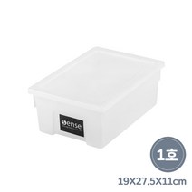 센스정리함 1호 (4L) 반투명 PP 리빙박스 정리박스 수납 정리함 옷장 적층
