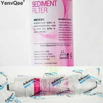 10 인치 물 필터 5 미크론 PPF 침전물 카트리지 2 피팅 정수기 수족관 역삼투, 한개옵션0