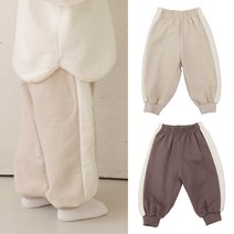 신생아 아기옷 팬츠 조거 와이드 바지 - 배색조거PT