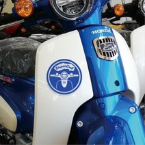 혼다 슈퍼커브110 튜닝 로고 빛반사 데칼 스티커 필름 오토바이 스크래치 테이프 안전, 빨강유광