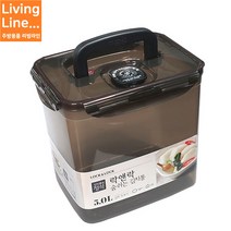 Living 락앤락 플라스틱 벨브형 숨쉬는 김치통 김치냉장고 보관용기 김장용기 [사이즈선택], 5L, [ 1개 ]