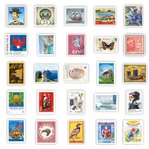 우표 팬시 캐리어 스티커 세계 데코 다이어리 50pcs 편지, 우표50