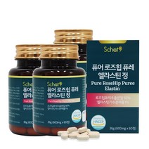 스캇나인 퓨어 로즈힙 퓨레 엘라스틴 60정, 3개