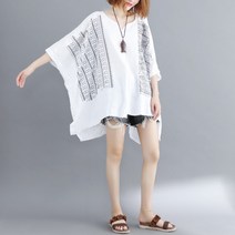 퀸앤조이 미녀77 보헤미안 오버사이즈 블라우스***판매자 SSK무역***