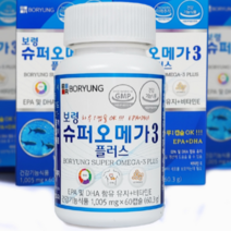 보령 슈퍼오메가3 플러스 비타민E 함유 60정 2개월분 혈행개선 epa dha 콜레스테롤 남성 여성 부모님 선물, 오메가3(60캡슐)*6개, 1005mg*6