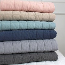 누안누안 메르시 60수 아사순면 누빔패드 피그먼트 바이오워싱, 그레이