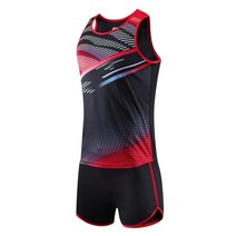 육상복 마라톤 복 세트 유니폼 민소매 4XL까지 상의 하의 조깅복, 검은색, 여성 3xl