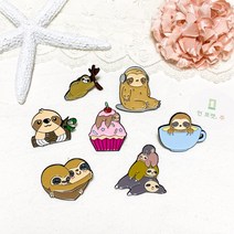 [인포켓주] 나무늘보 동물 고퀄리티 뱃지 / 캐릭터 브로치 책가방 뱃지