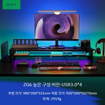 VAYDEER - 컴퓨터 모니터 선반 수납이 가능한 다기능 USB 노트북 데스크탑 화면 사무실 워크스테이션 탁상 받침대, President 2단 - USB3.0x4