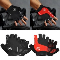 자전거 반장갑 라이딩 장갑 사이클 MTB 여름용장갑 미끄럼방지 쿠션, 블랙