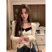 풀오버 스웨터 가을 여자, 52-56KG 밝은색