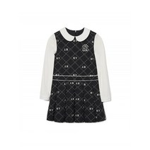 매장 정품 MLB 엠엘비 KIDS 다이아 모노그램 우븐 원피스 NY Black