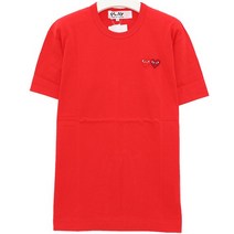 디나피노)꼼데가르송22FW P1T226 RED 더블하트 티셔츠
