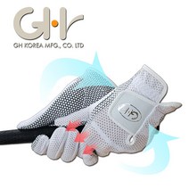 [하도] GH 쿨메쉬 실리콘 골프장갑, 여성용 양손 (화이트), 1개