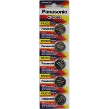 파나소닉 리튬 코인 건전지 CR2032 - 5알, 1개
