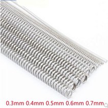 용수철스프링 2-5 개/몫 0.3mm 0.4mm 0.5mm 0.6mm 0.8m 304 스테인레스 스틸 긴 스프링 y형 압축 외부 직경 3-6mm 길이 300mm326307, 1x10x300mm 2pcs