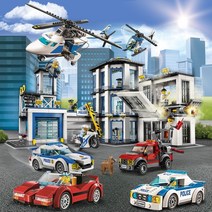버터콕 레고 시티 경찰서 60141 호환 블록, 집중 추격 1302PCS