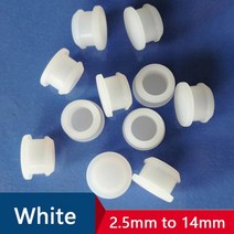 고무바킹 고무링 부싱 와셔 10pcs 블랙그레이클리어화이트 실리콘 스냅온 홀 플러그, 3.5mm, 하얀