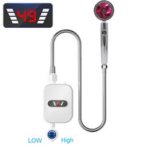 전기순간온수기 소형전기온수기 상향식 휴대용 순간 미니 전기 온수기 Instant water heater shower 220v 욕실 수도꼭지 eu 플러그 hot water 디지털, 3500w-빨강, L