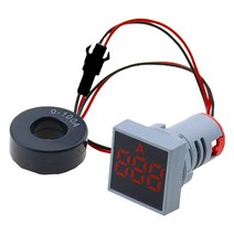s22MM 0-100A 디지털 전류계 미터 표시기 Led 램프 사각 신호등, 01 빨간