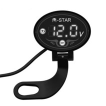 ed 차량용 간판 전광판 DC 12V-24V 자동차 오토바이 LED 패널 디지털 전압 디스플레이 미터 A5KD, 한개옵션1, 04 WHITE