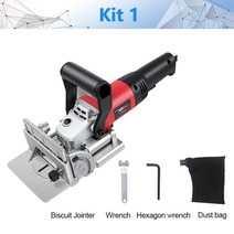 760W 비스킷 조이너 전동 공구 슬롯 접합기 재봉틀 목공 테노너 그루브 머신 플레이트, 01 kit1