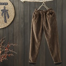 WAWAMOM(특허브랜드) 여성 추동 골덴 기모 배기팬츠 코듀로이 여자 배기 똥싼바지 BDA19
