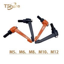 동관 확관기 클램핑 레버 기계 조정 핸들 잠금 외부 수나사 손잡이, 검은색, m12x32